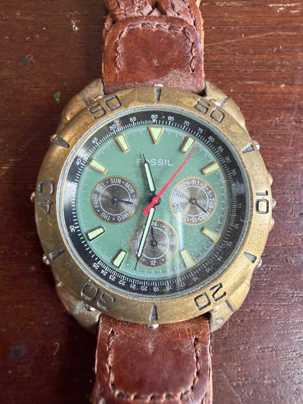 Fossil Men's Watch BQ-8725 with braided leather band
